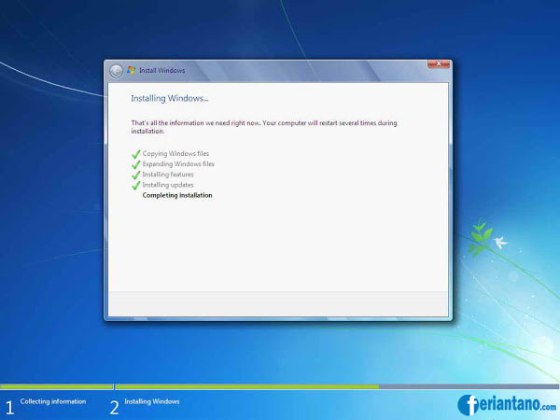 Cara Install Ulang Windows 7 Lengkap Dengan Gambar - Feriantano.com